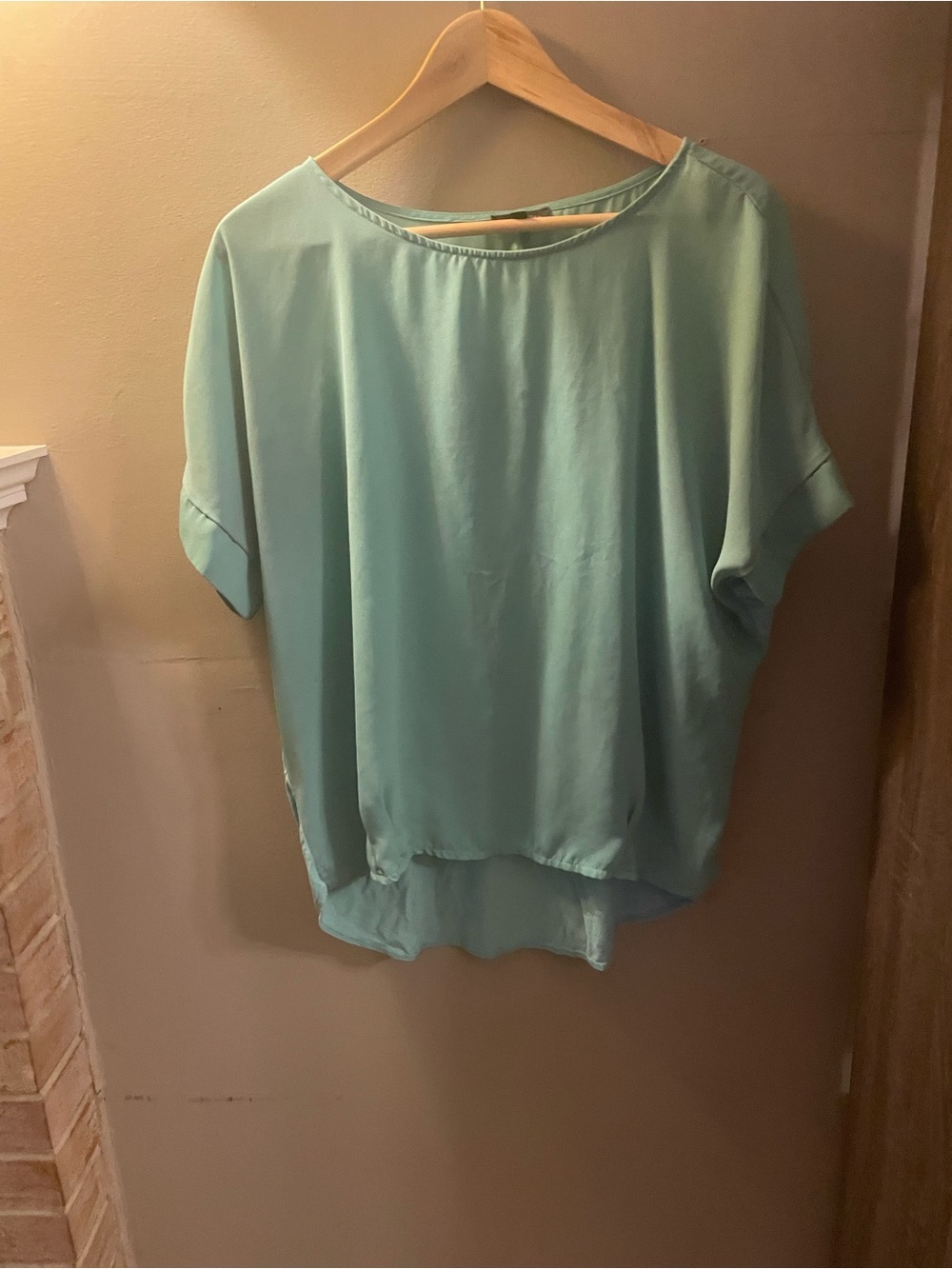 The Limited Aqua Dolman Short-Sleeve Blouse